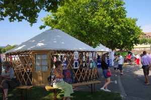 Toile de toit de yourte d'exposition